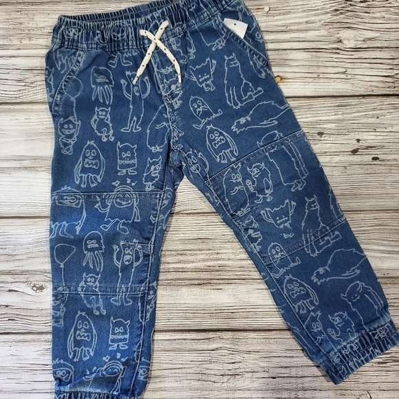 Gap Yeti and Monsters Print Joggers NWT - Picture 2 of 7